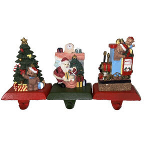 Santa’s Collection 3 Set Hanger Santa, Tree W/Bear and Train W/Bear